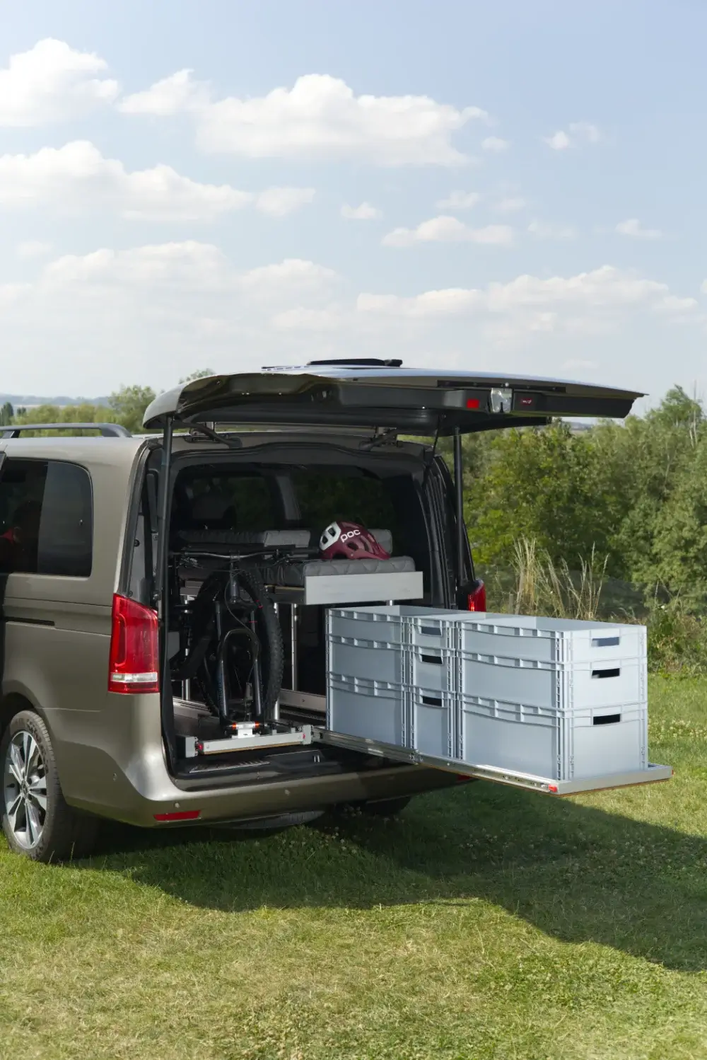 Camper inbouwmodule – 2x uitschuifbare laadvloeren + Single bed – Mercedes V-klasse, Vito, EQV, Marco Polo - Afbeelding 6