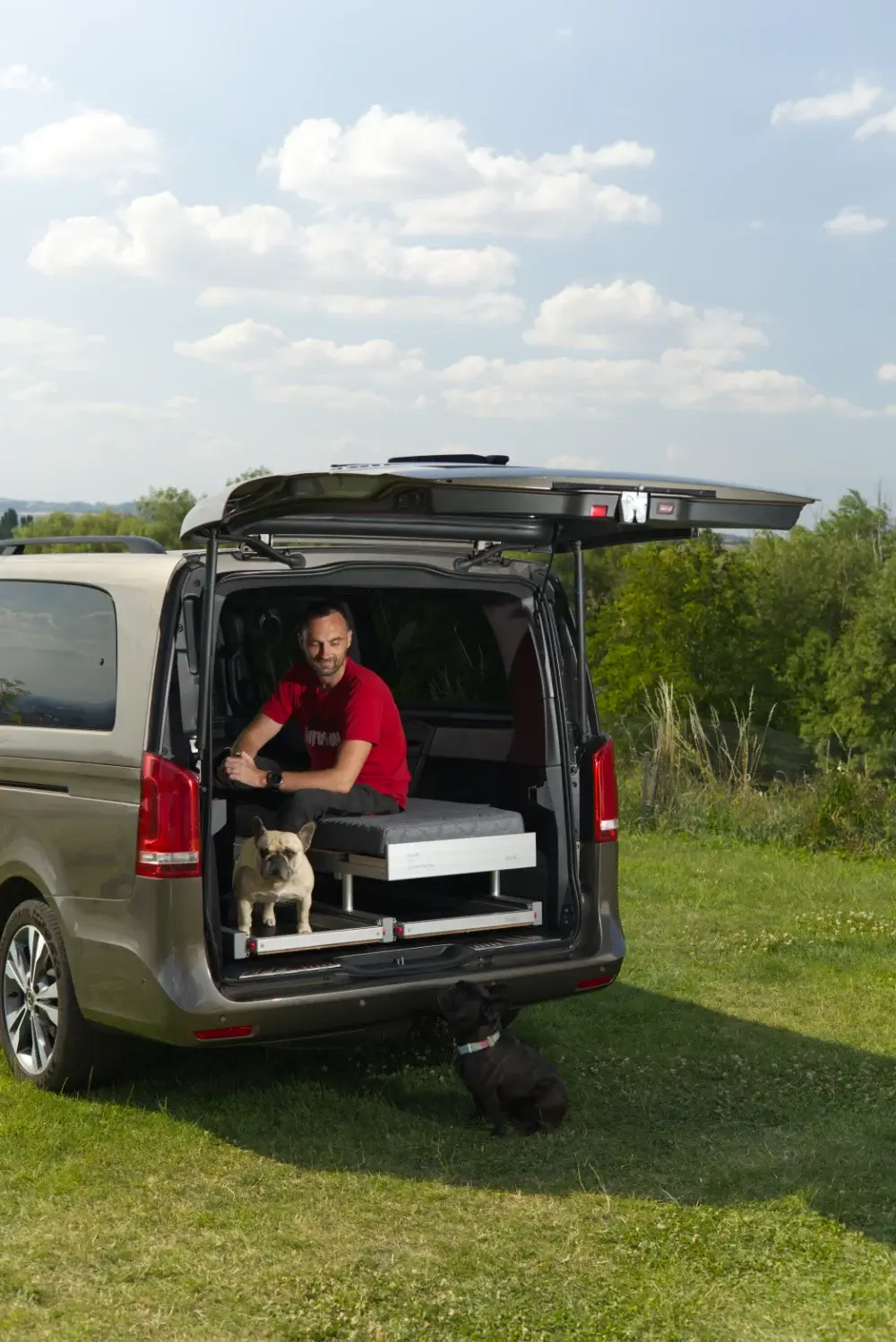 Camper inbouwmodule – 2x uitschuifbare laadvloeren + Single bed – Mercedes V-klasse, Vito, EQV, Marco Polo - Afbeelding 5